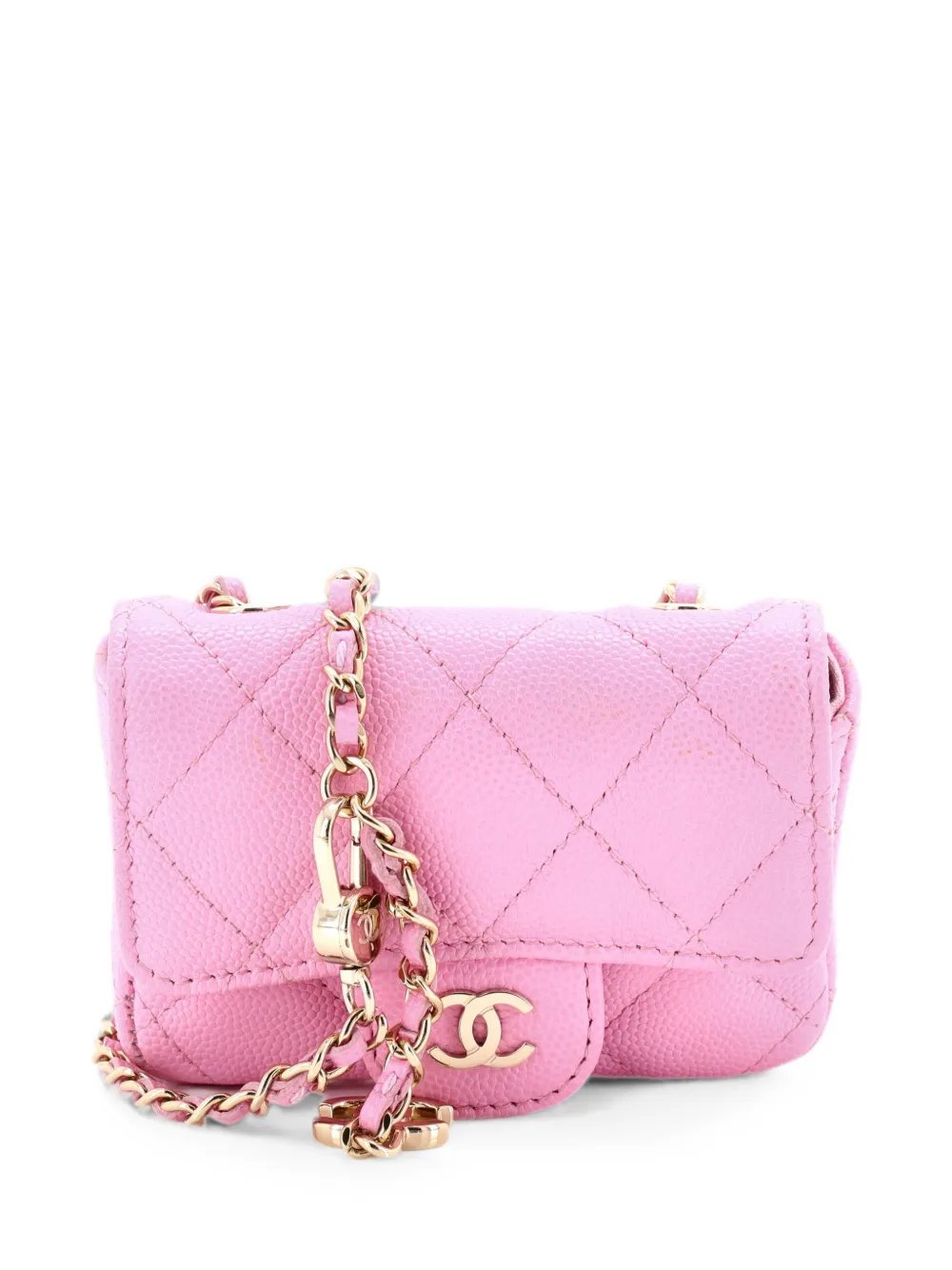 Classic Flap Chain Quilted Caviar Mini belt bag