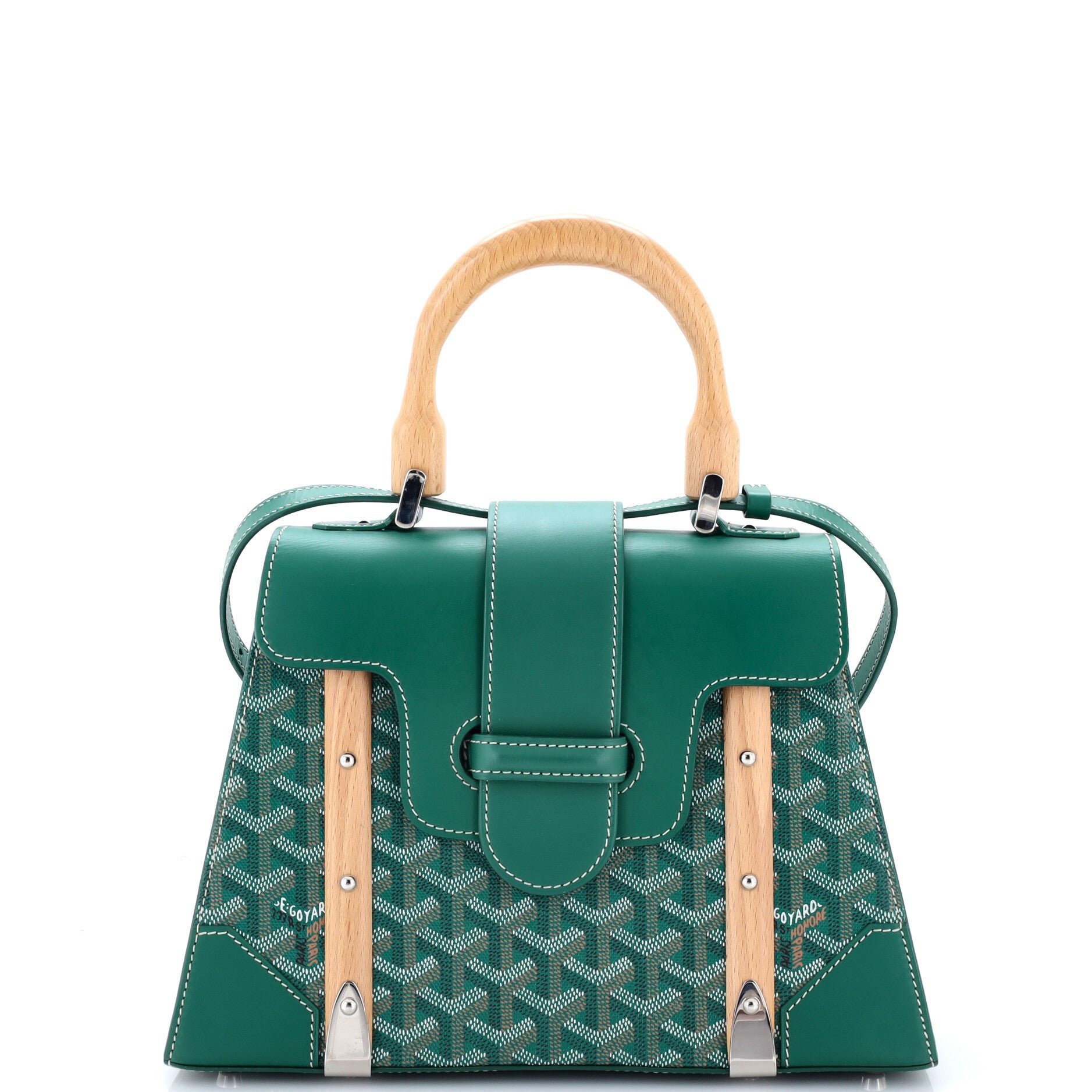 Saigon Top Handle Bag Coated Canvas with Leather PM