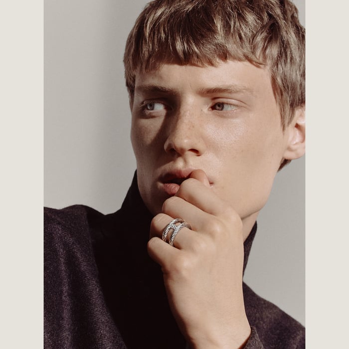 Sans Coloris Chaine d'Ancre Alea II Twisted Ring
