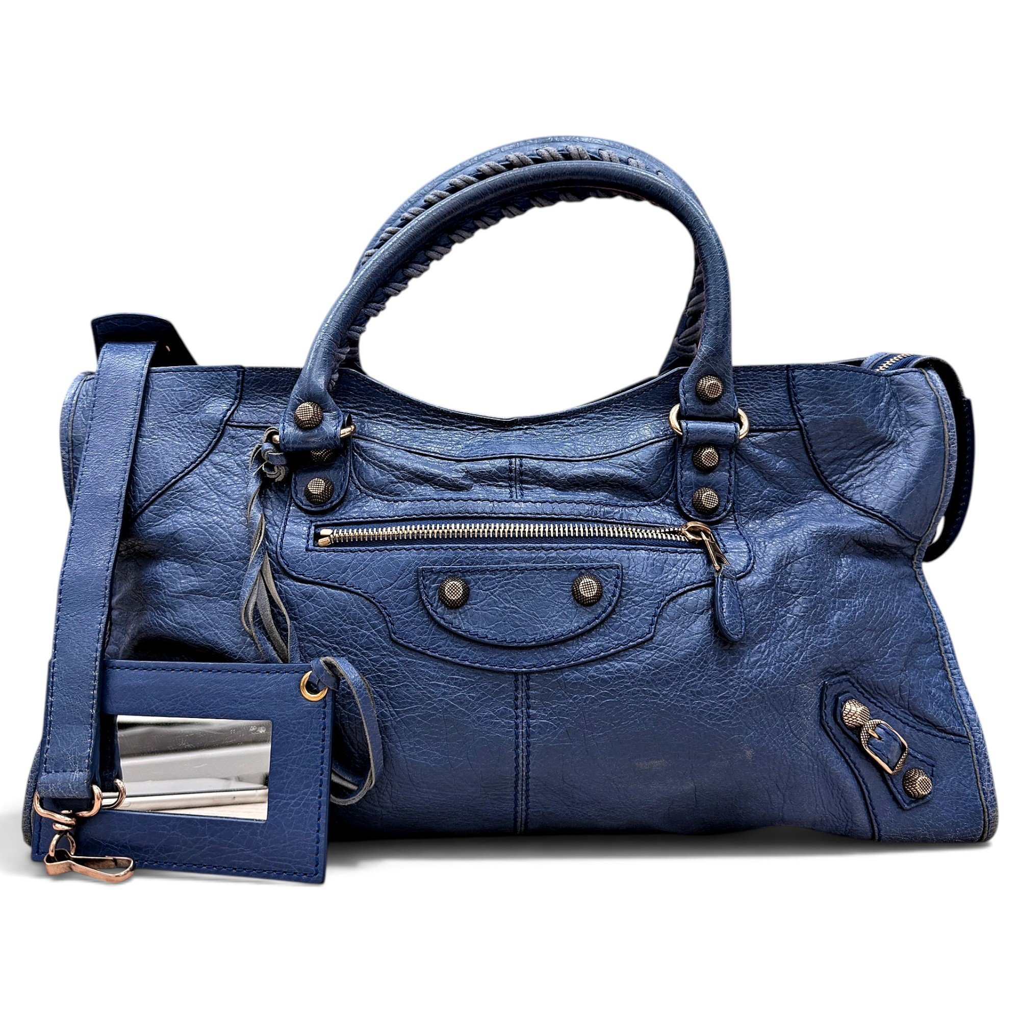 City leather handbag