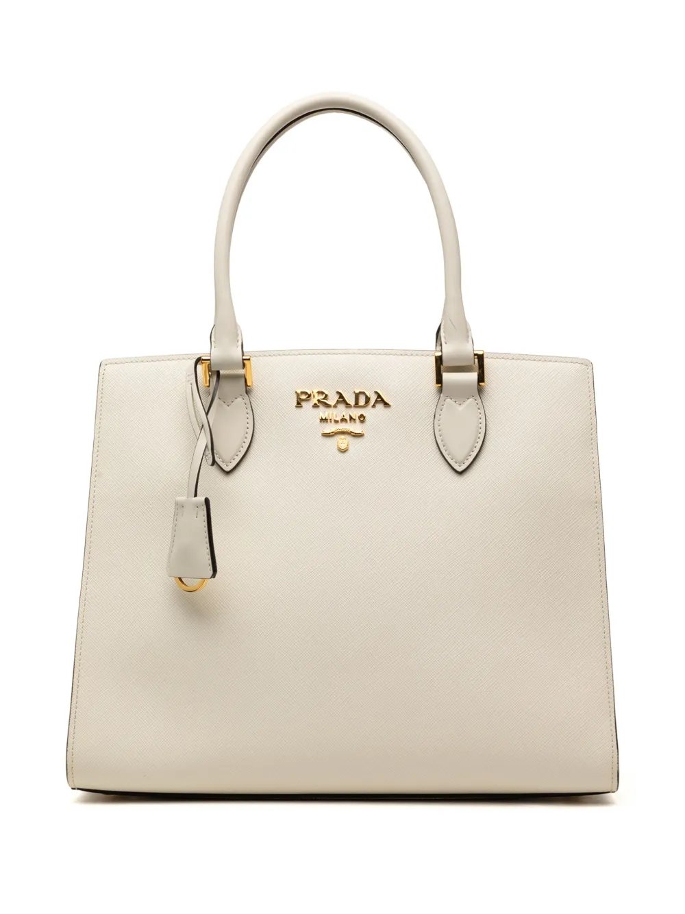 Prada 2010-2026 Soft Calf Trimmed Saffiano Lux satchel