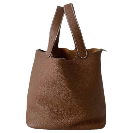 Picotin leather tote