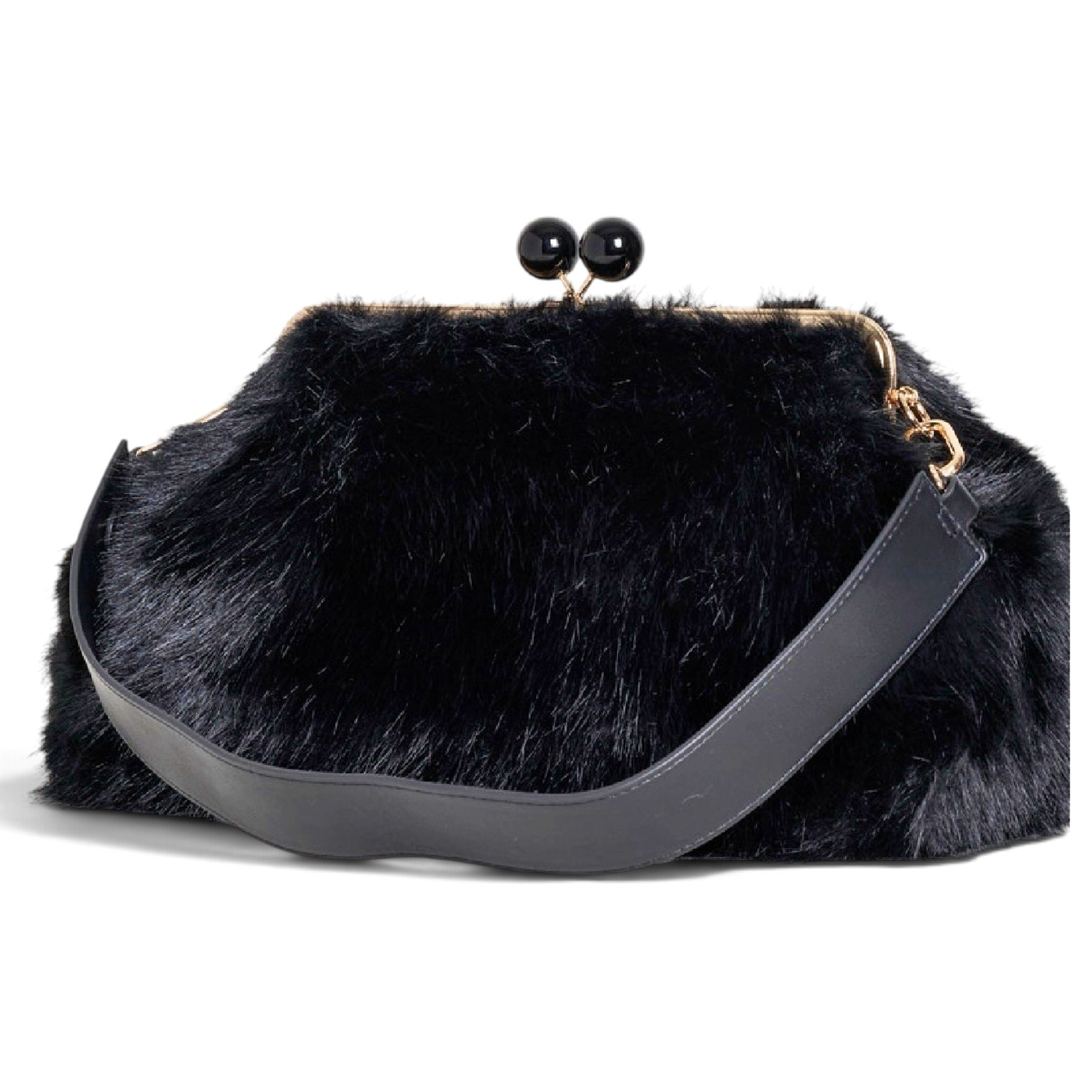Faux fur handbag