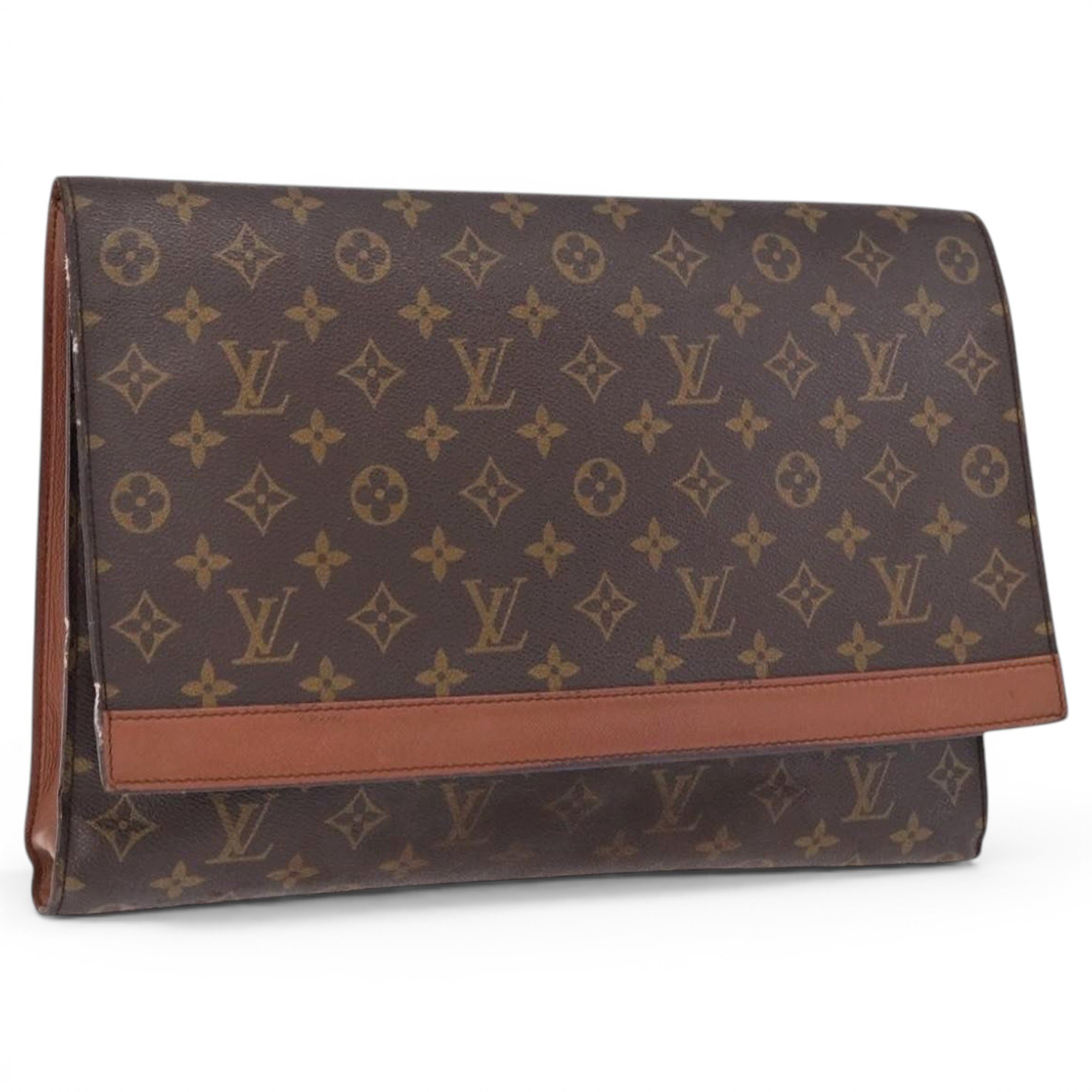 Leather clutch bag