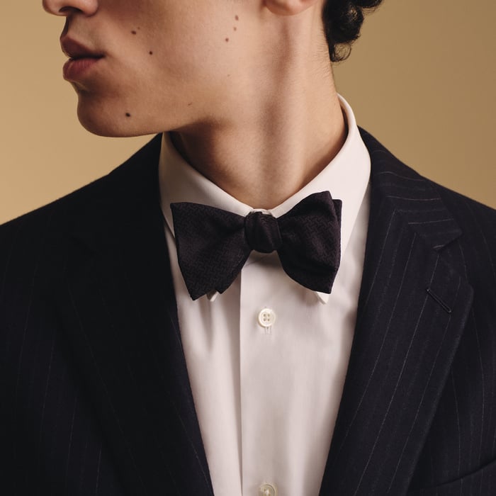 Marine Faconnee Upside Down Bow Tie