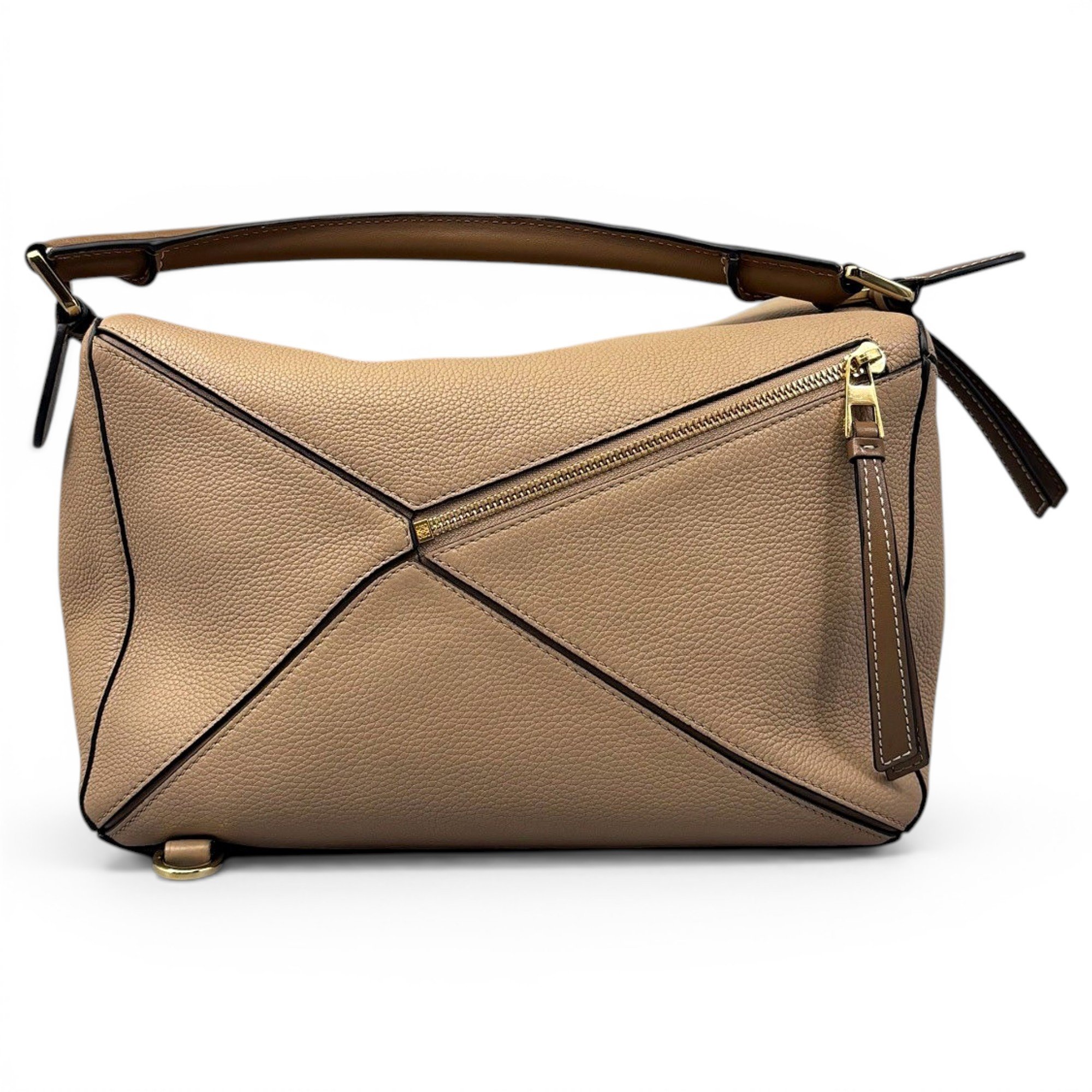 Puzzle leather handbag
