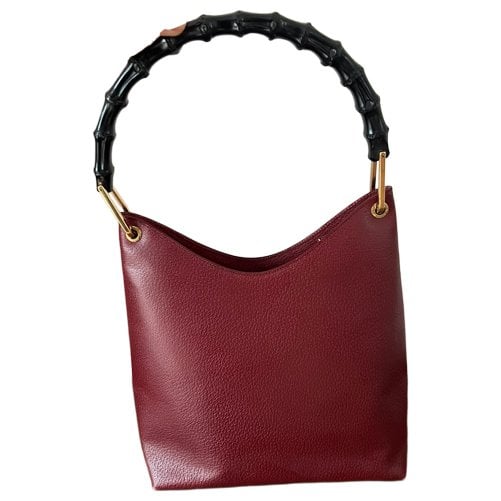 Bamboo leather handbag