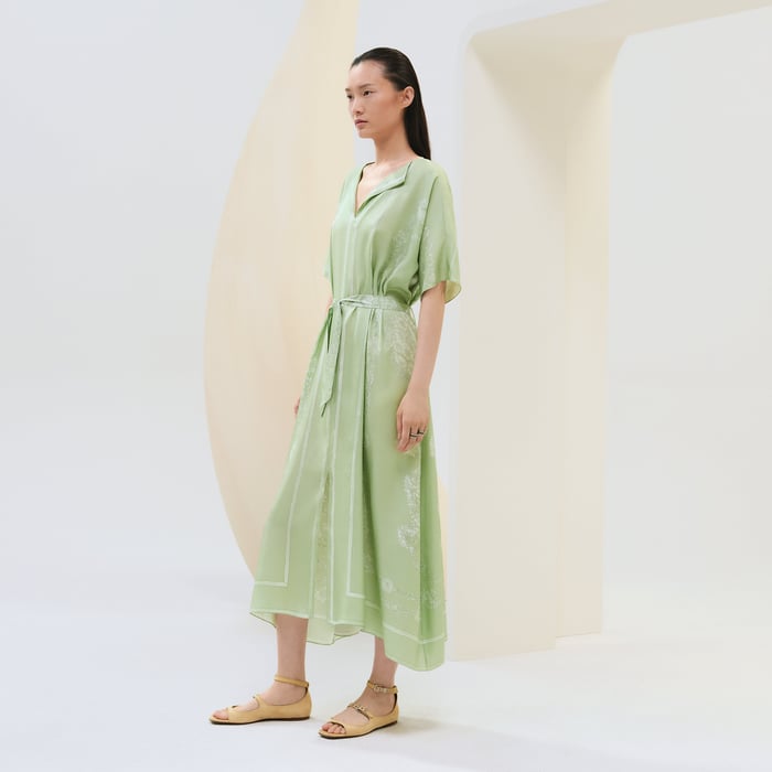 Vert Tendre "Brides De Gala Et En Fleurs" Caftan