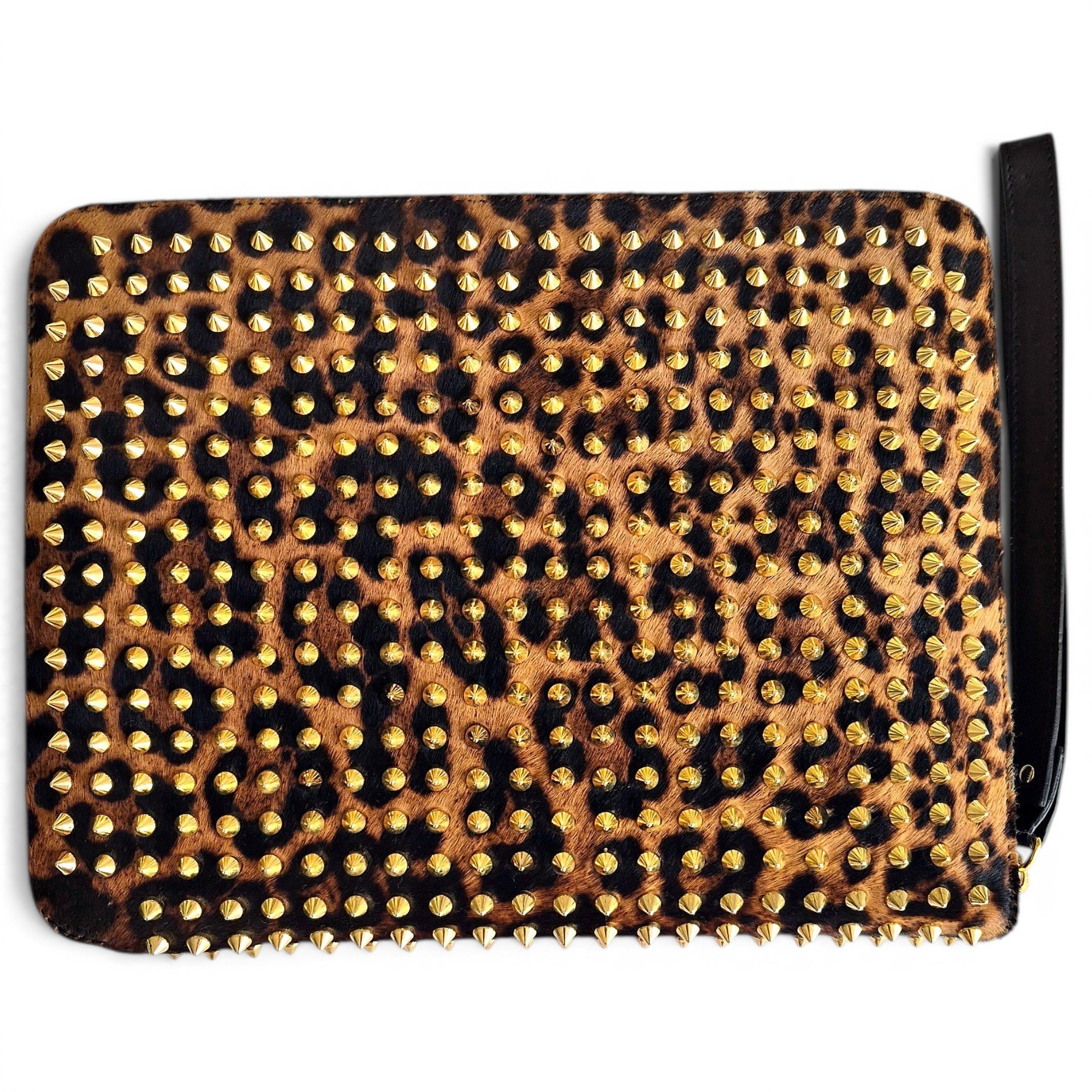 Leather clutch bag