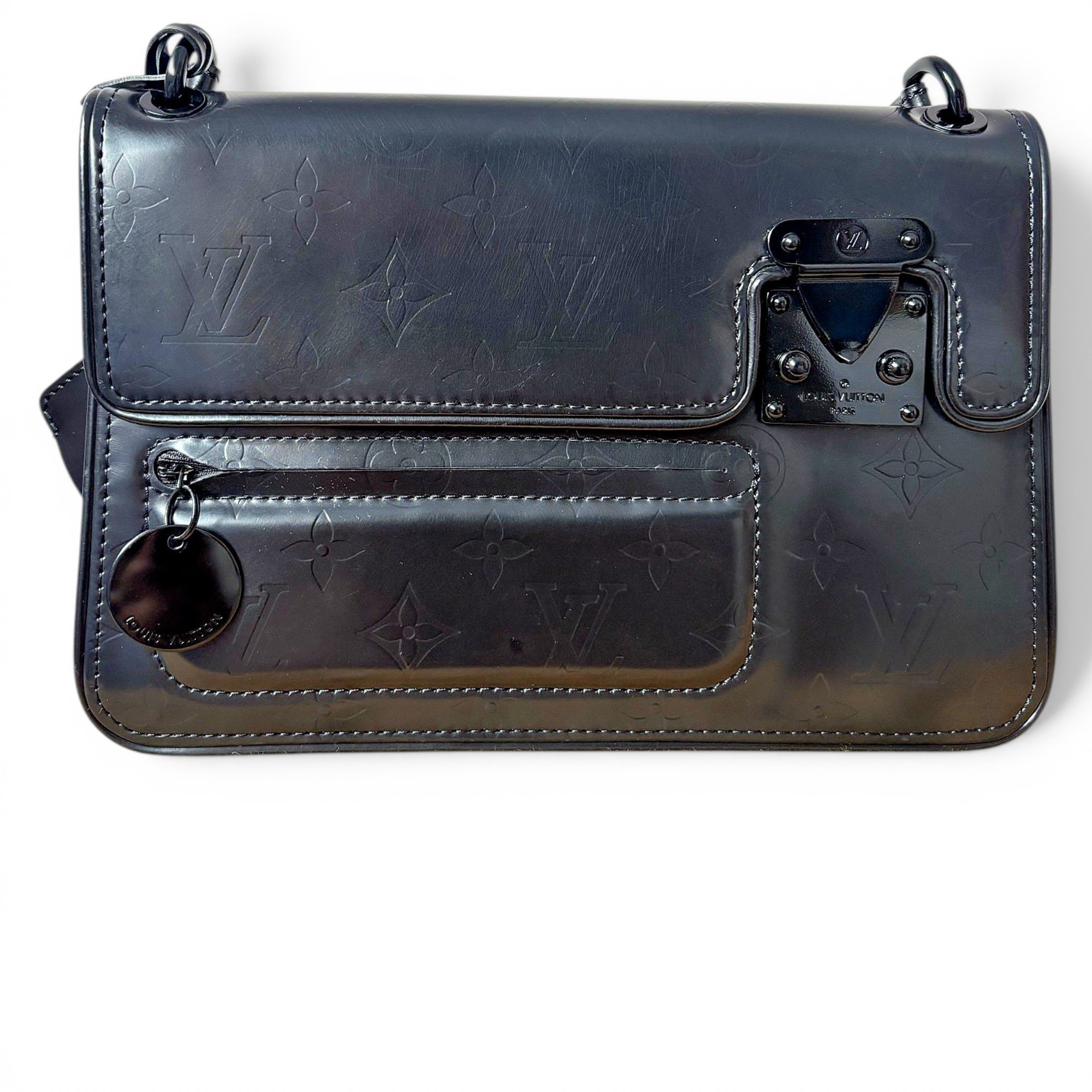 Patent leather handbag