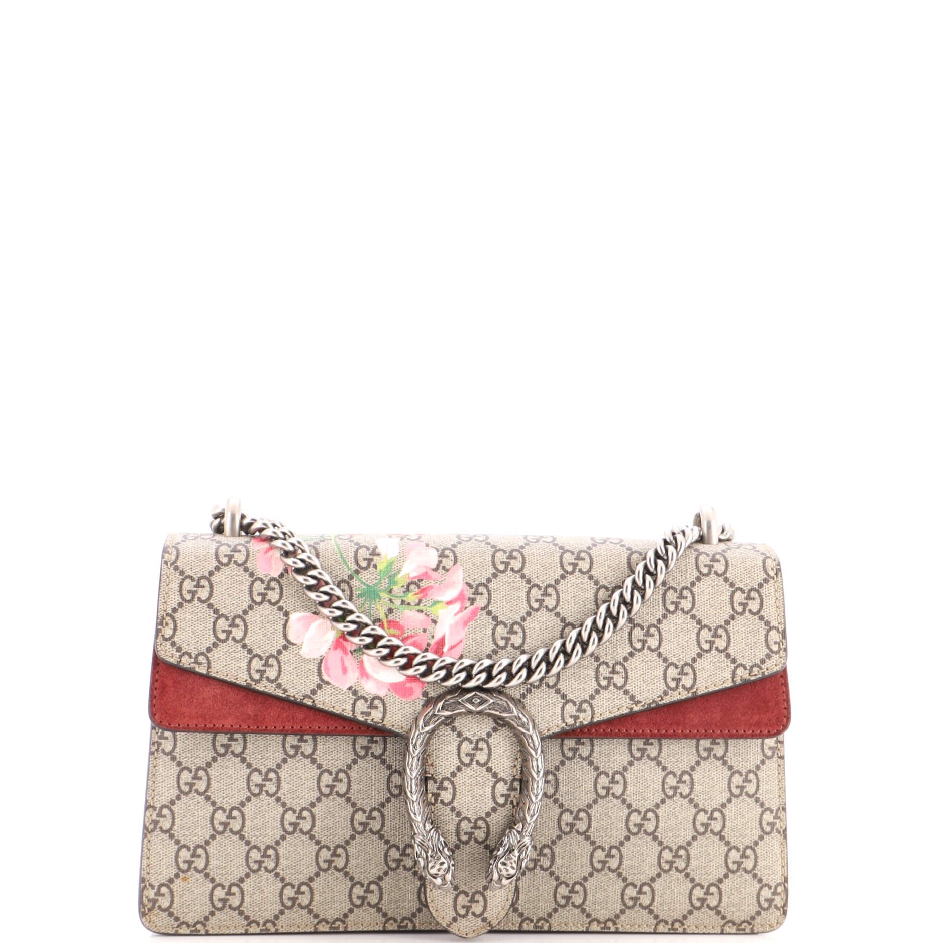 Dionysus Bag Blooms Print GG Coated Canvas Small
