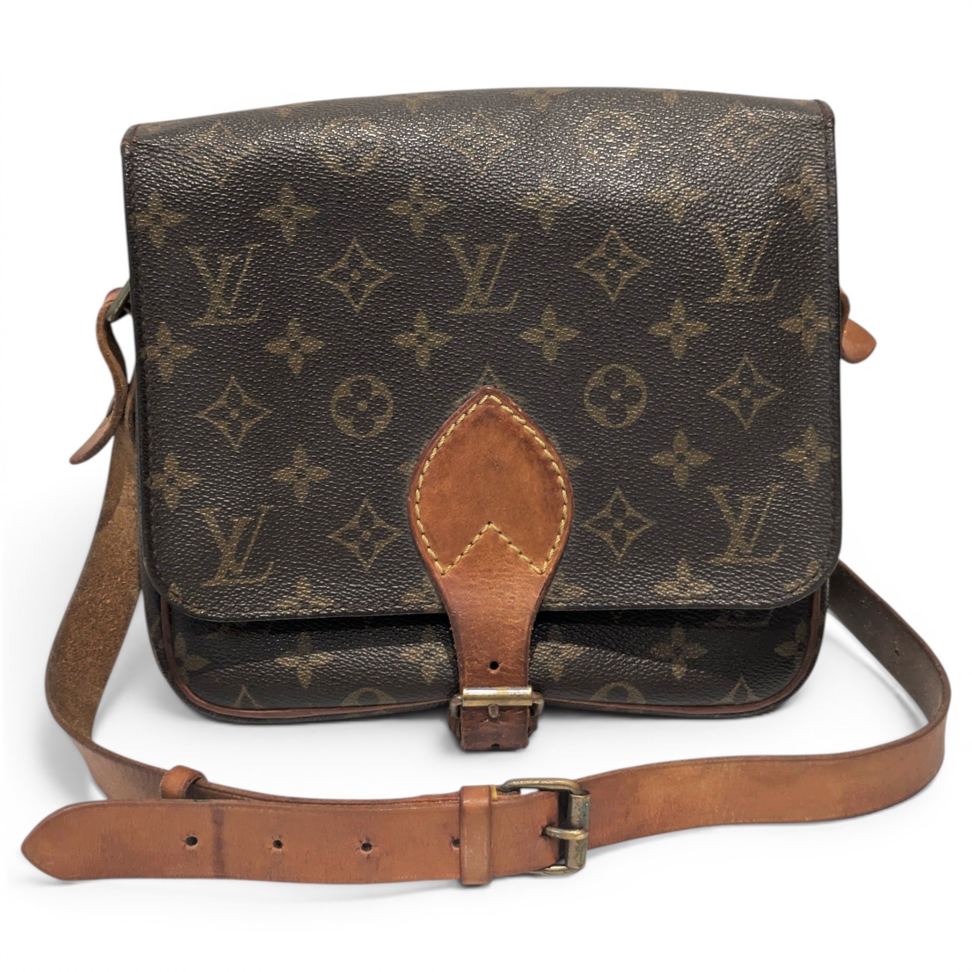 Cartouchière cloth handbag