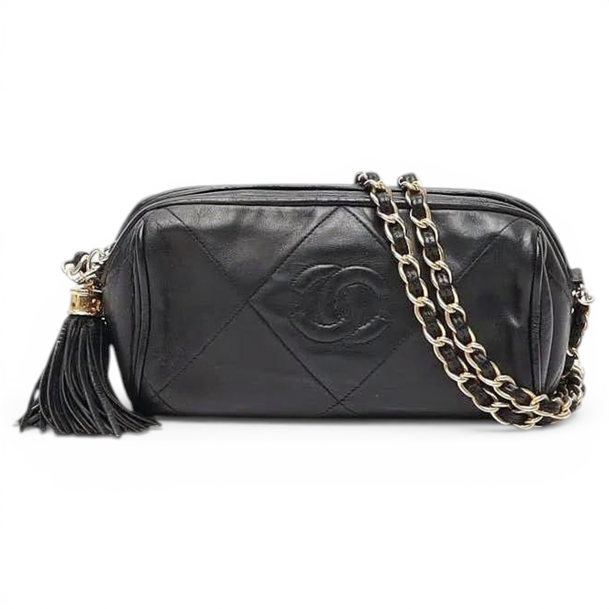 Trendy CC leather handbag