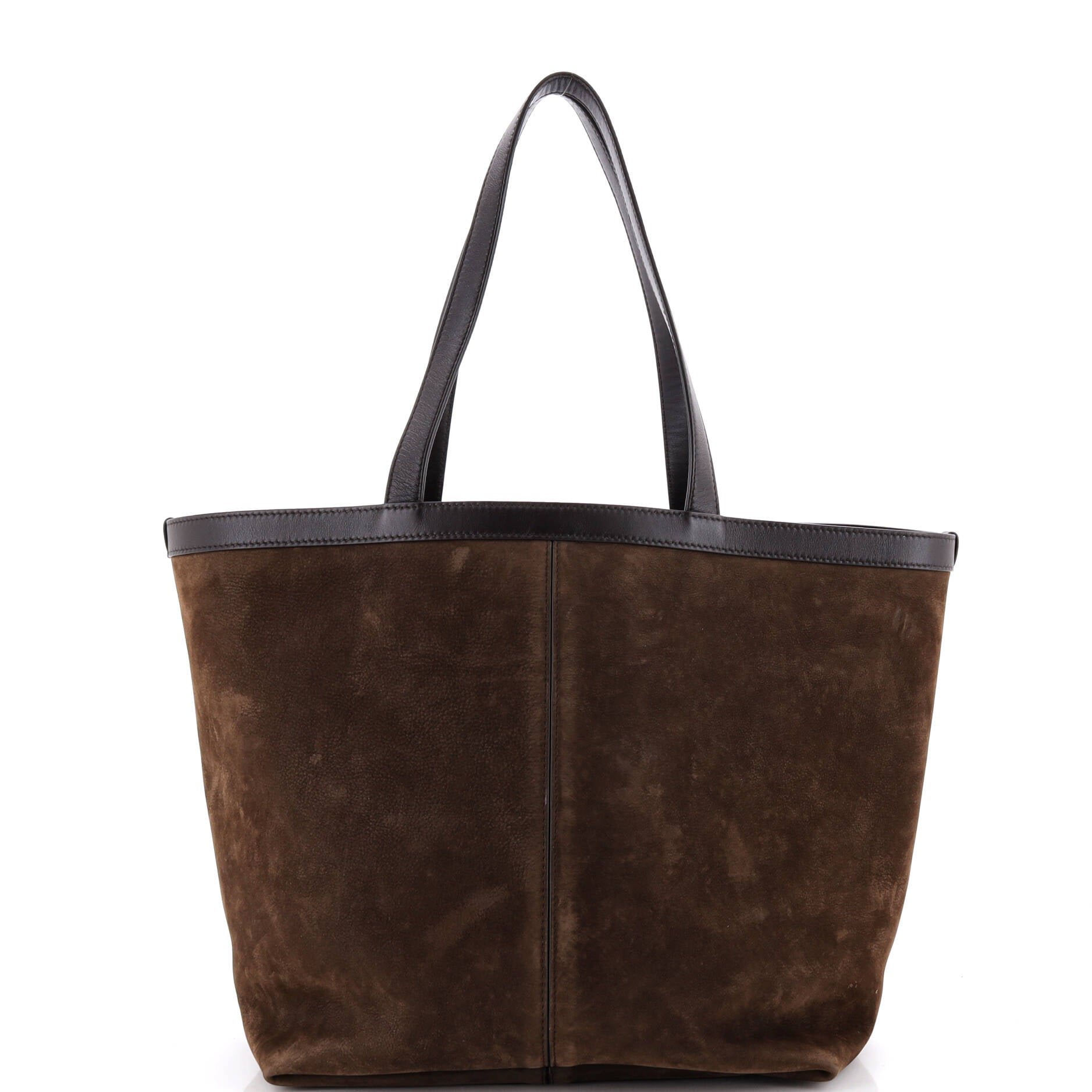 Flip Flap Tote Nubuck with Intrecciato Leather Medium