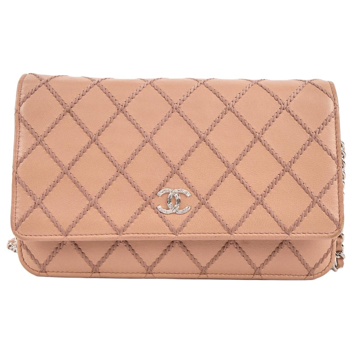 Wallet On Chain leather crossbody bag