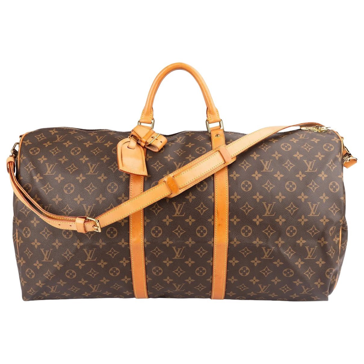 Keepall leather travel bag