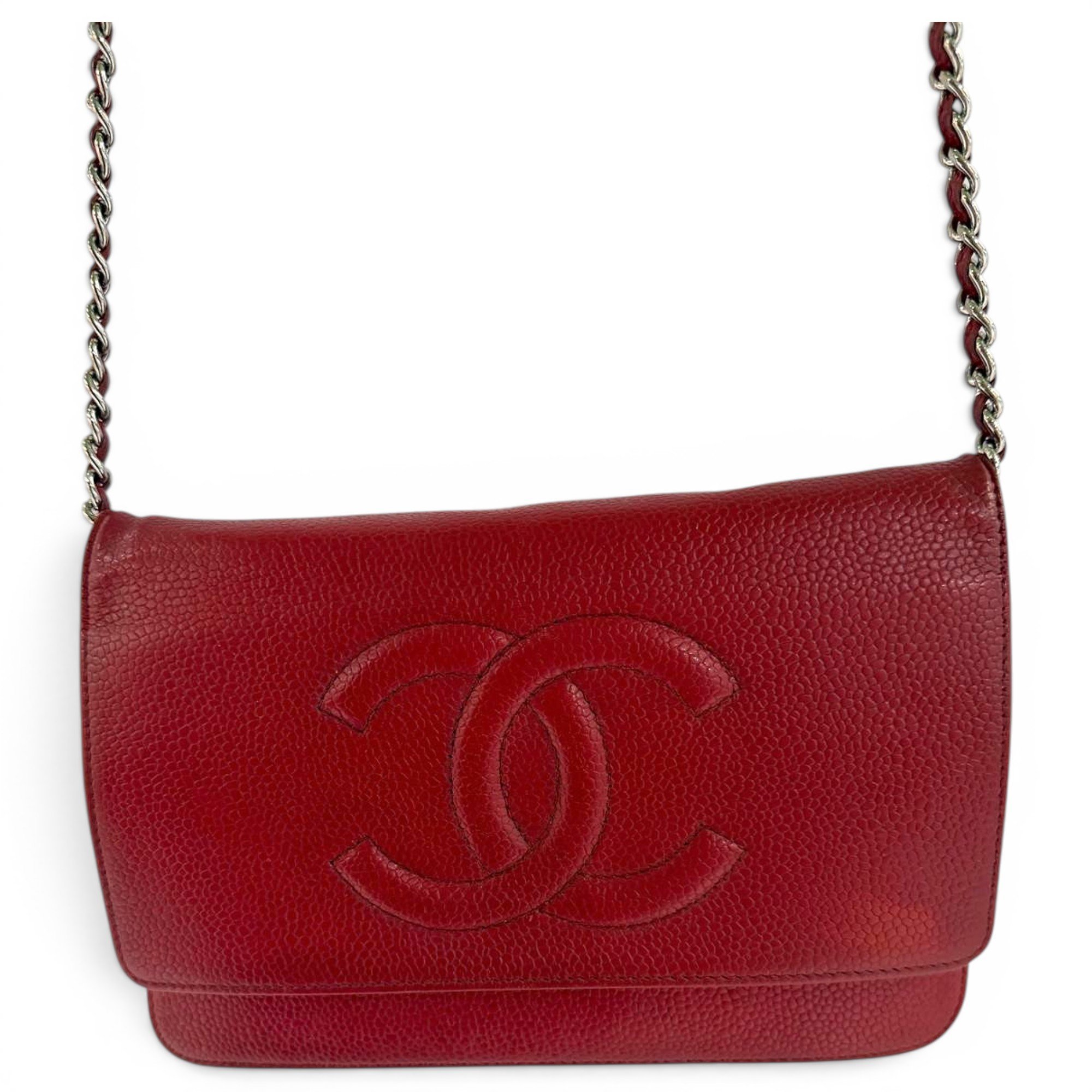 Wallet On Chain Double C leather crossbody bag