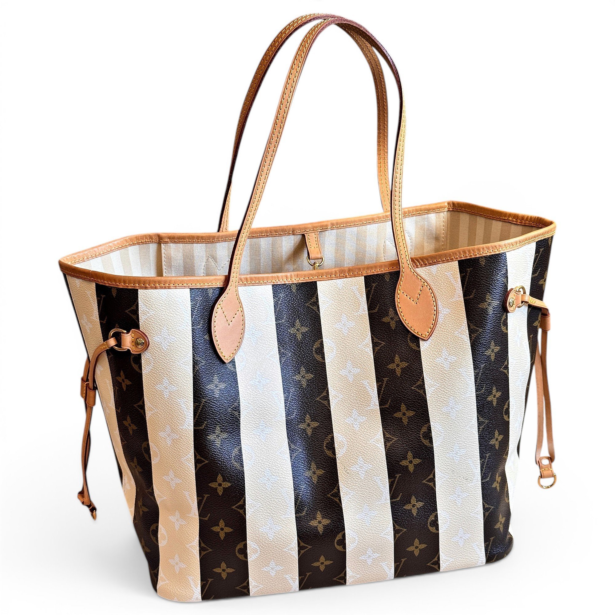 Neverfull linen handbag