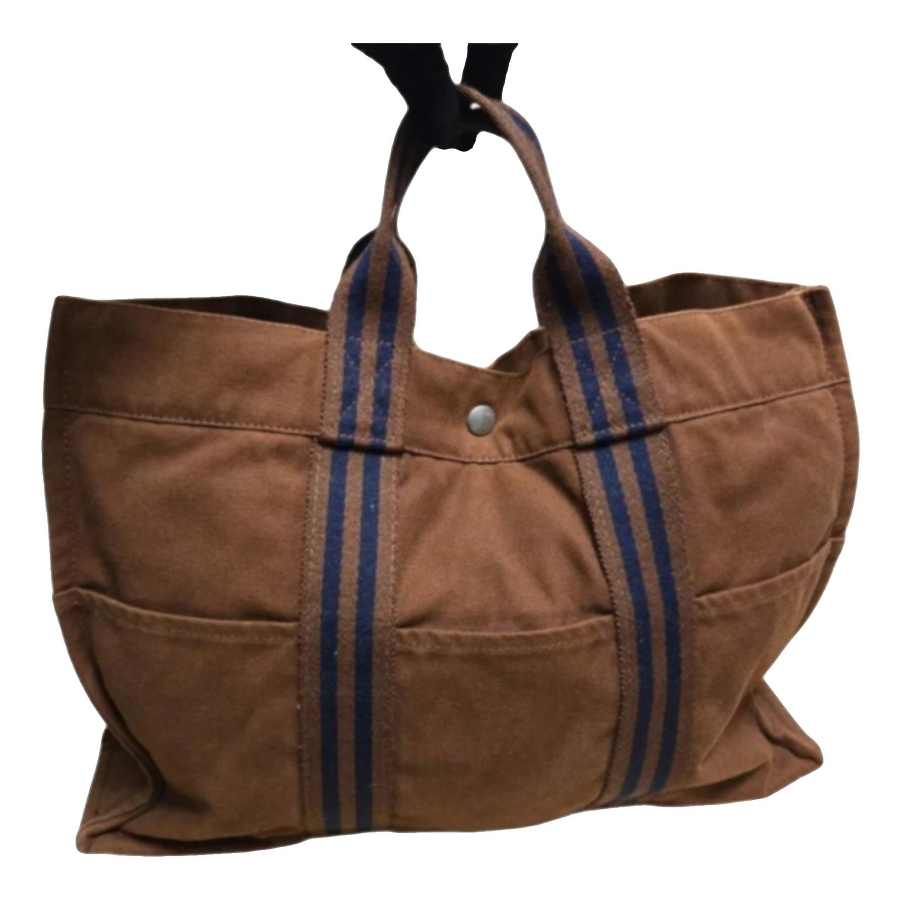Hermes Toto Handbag Toile Officier Canvas