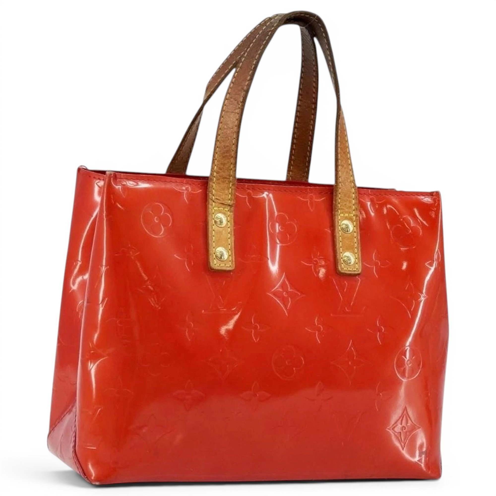 Patent leather handbag
