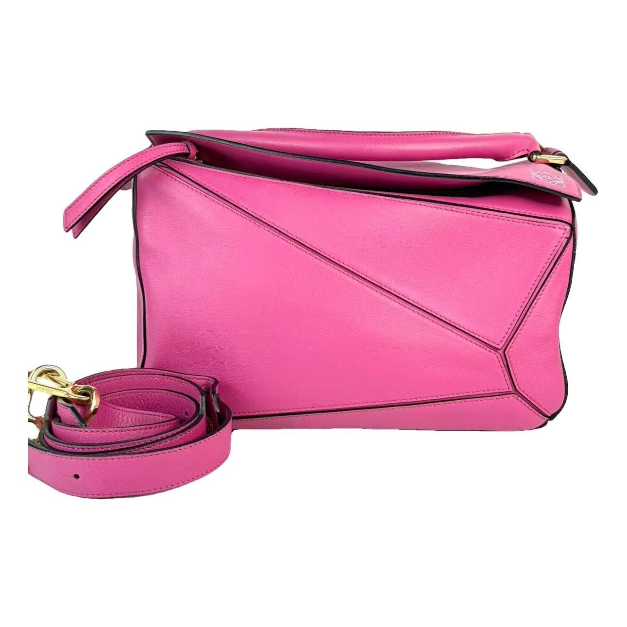 Puzzle leather crossbody bag