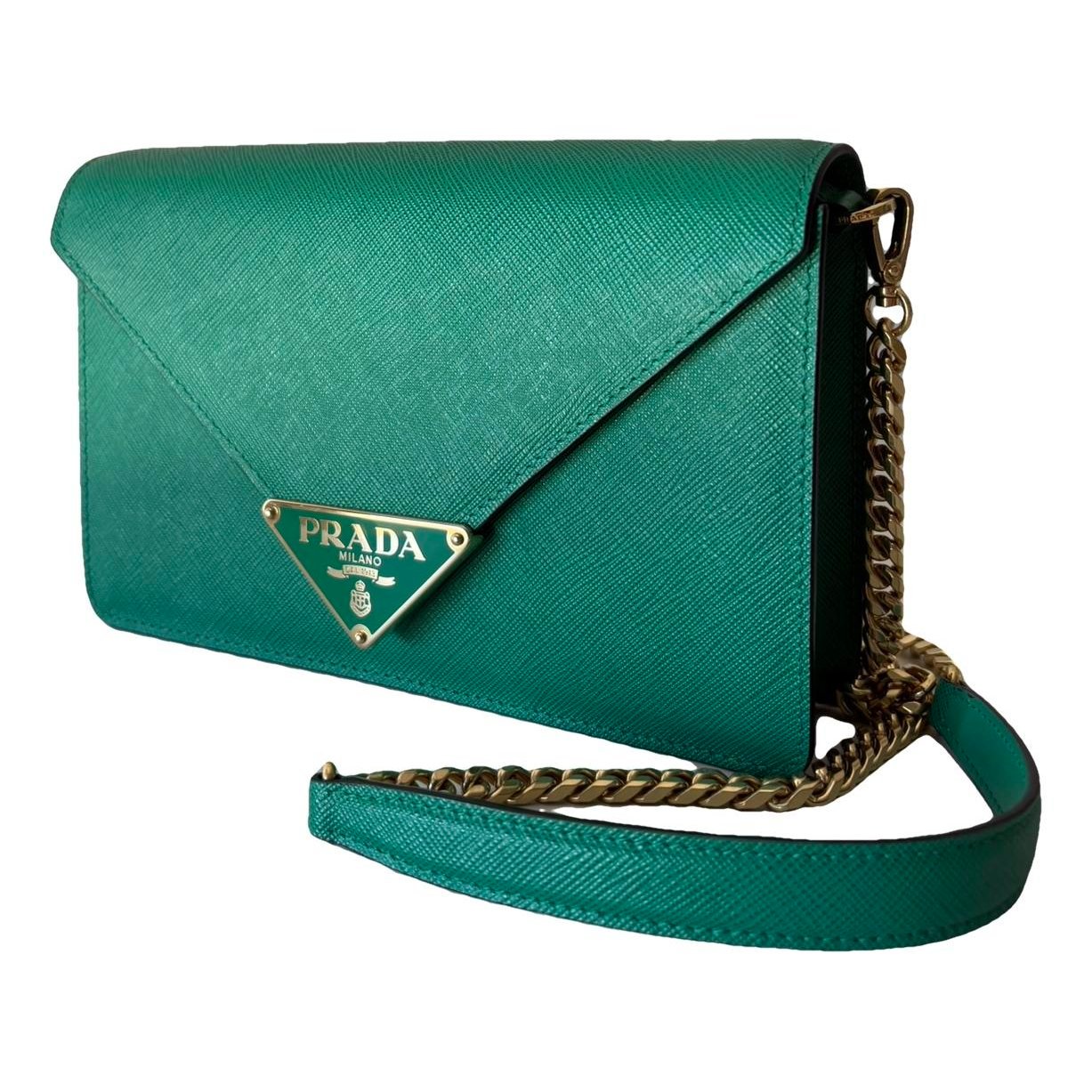 Triangle leather clutch bag