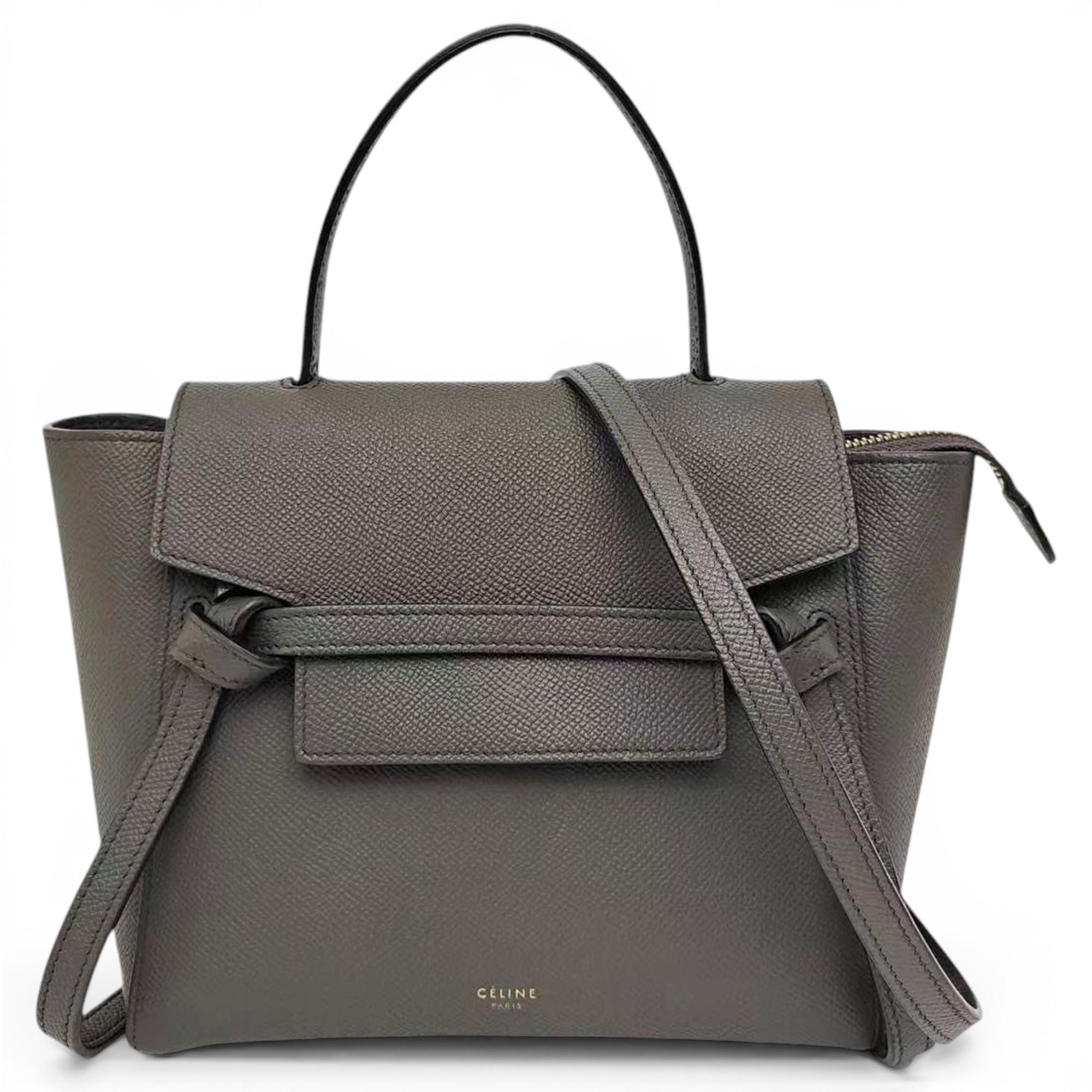 Belt leather handbag