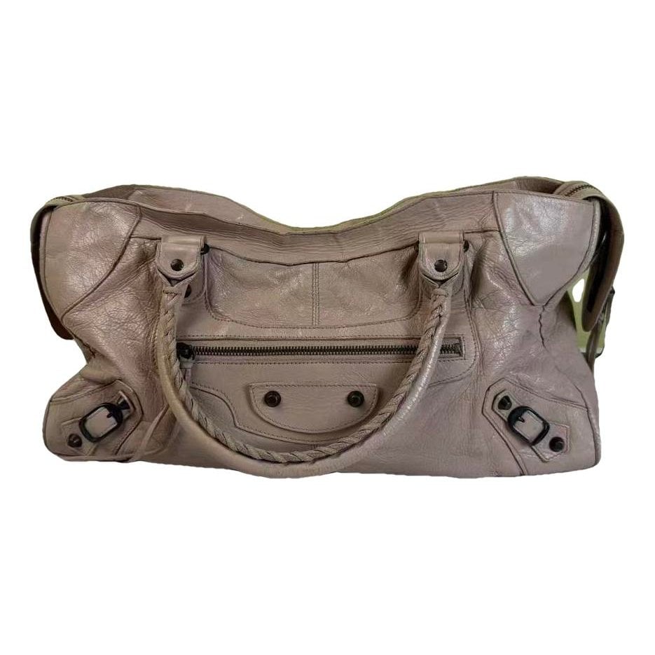 Classic Metalic leather handbag