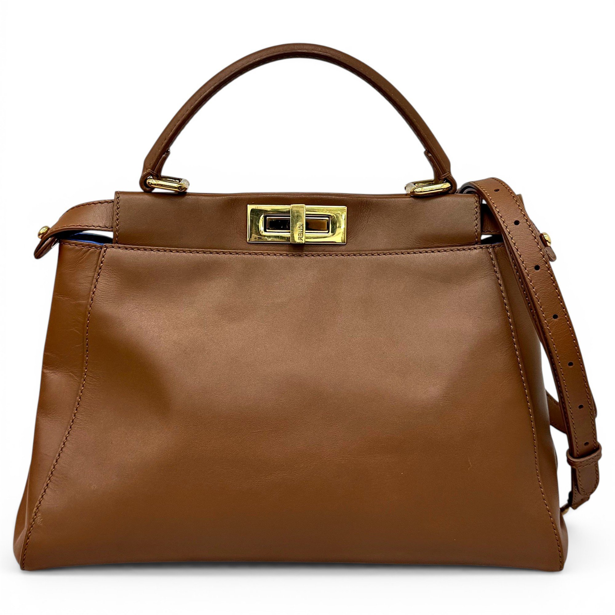 Peekaboo leather handbag