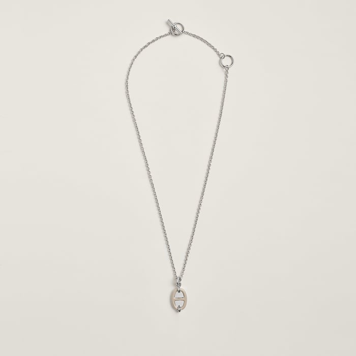 Marron Glacé Mini Maillon Pendant, Small Model