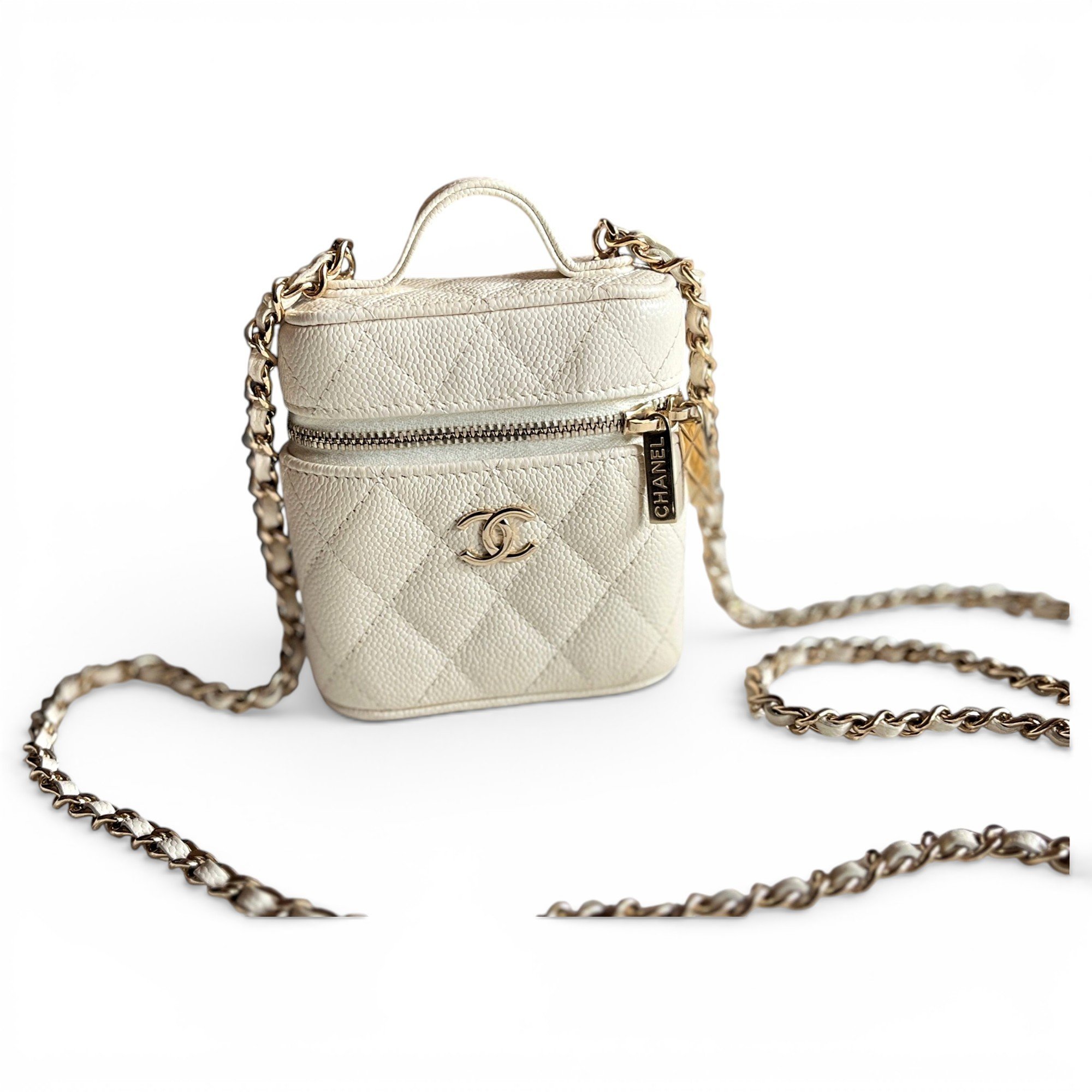 Vanity leather handbag