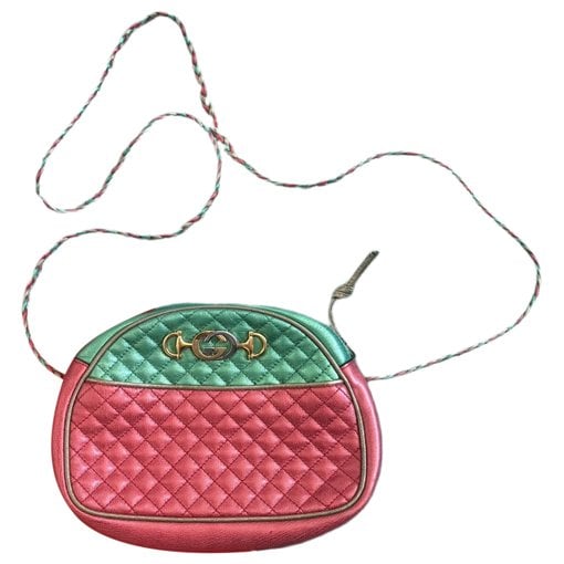 Laminated leather handbag