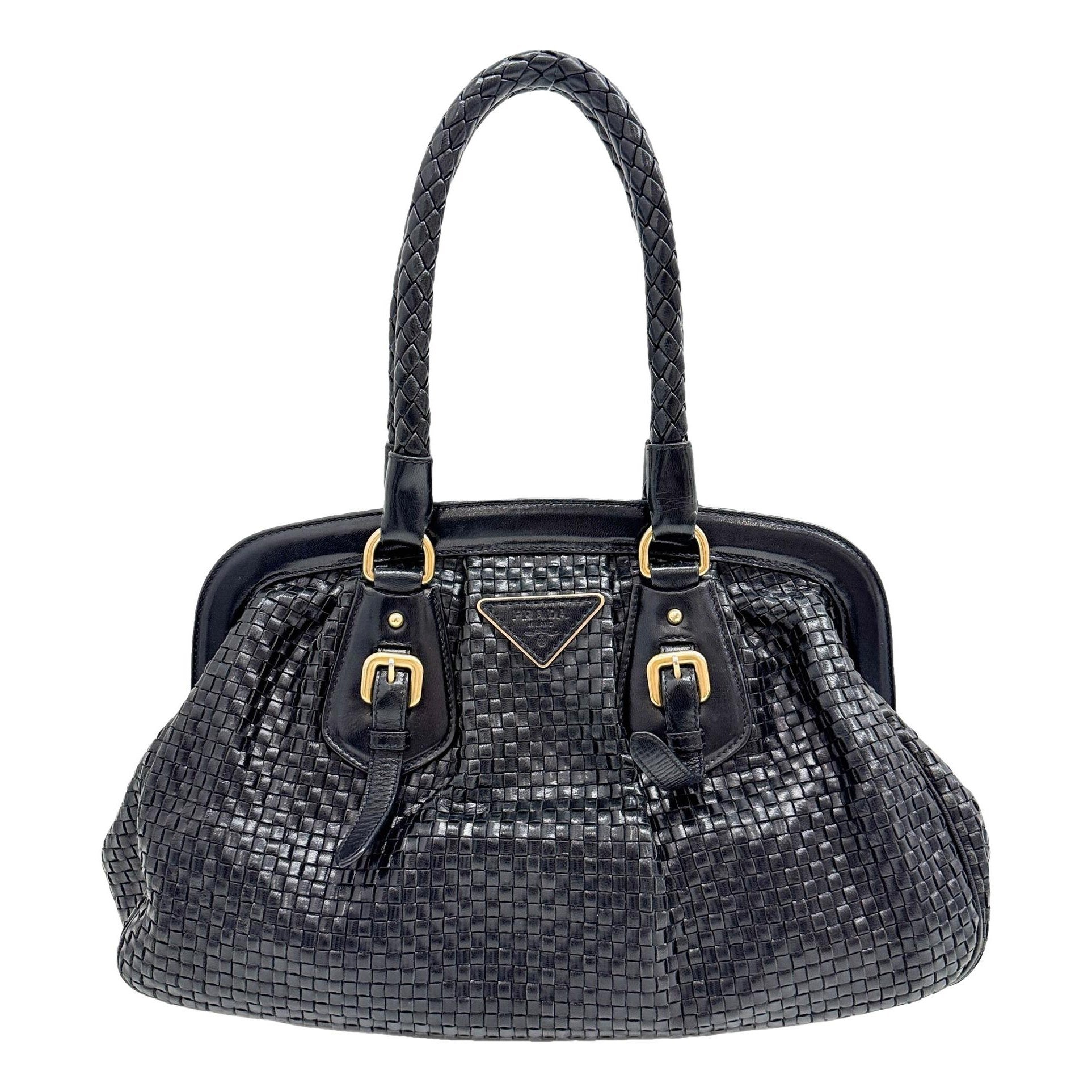 Madras leather handbag