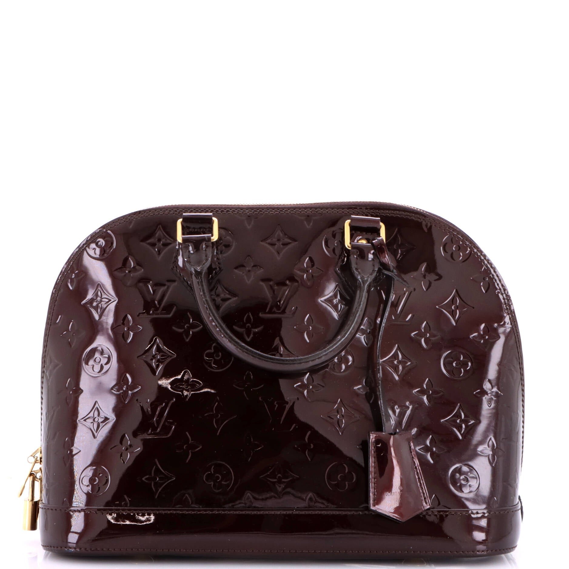 Alma Handbag Monogram Vernis PM