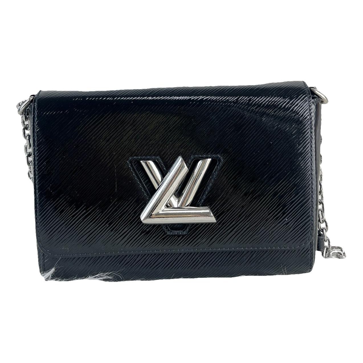 Twist patent leather handbag