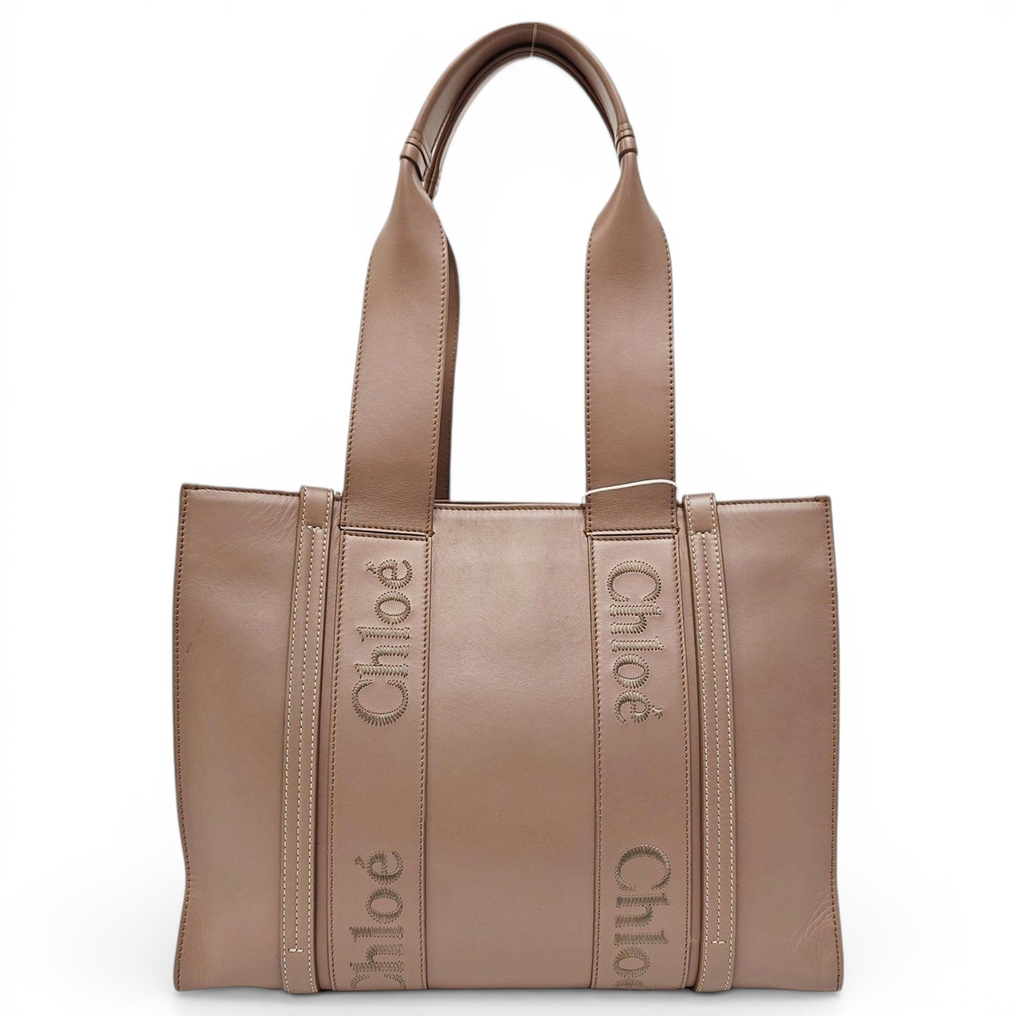 Woody leather handbag