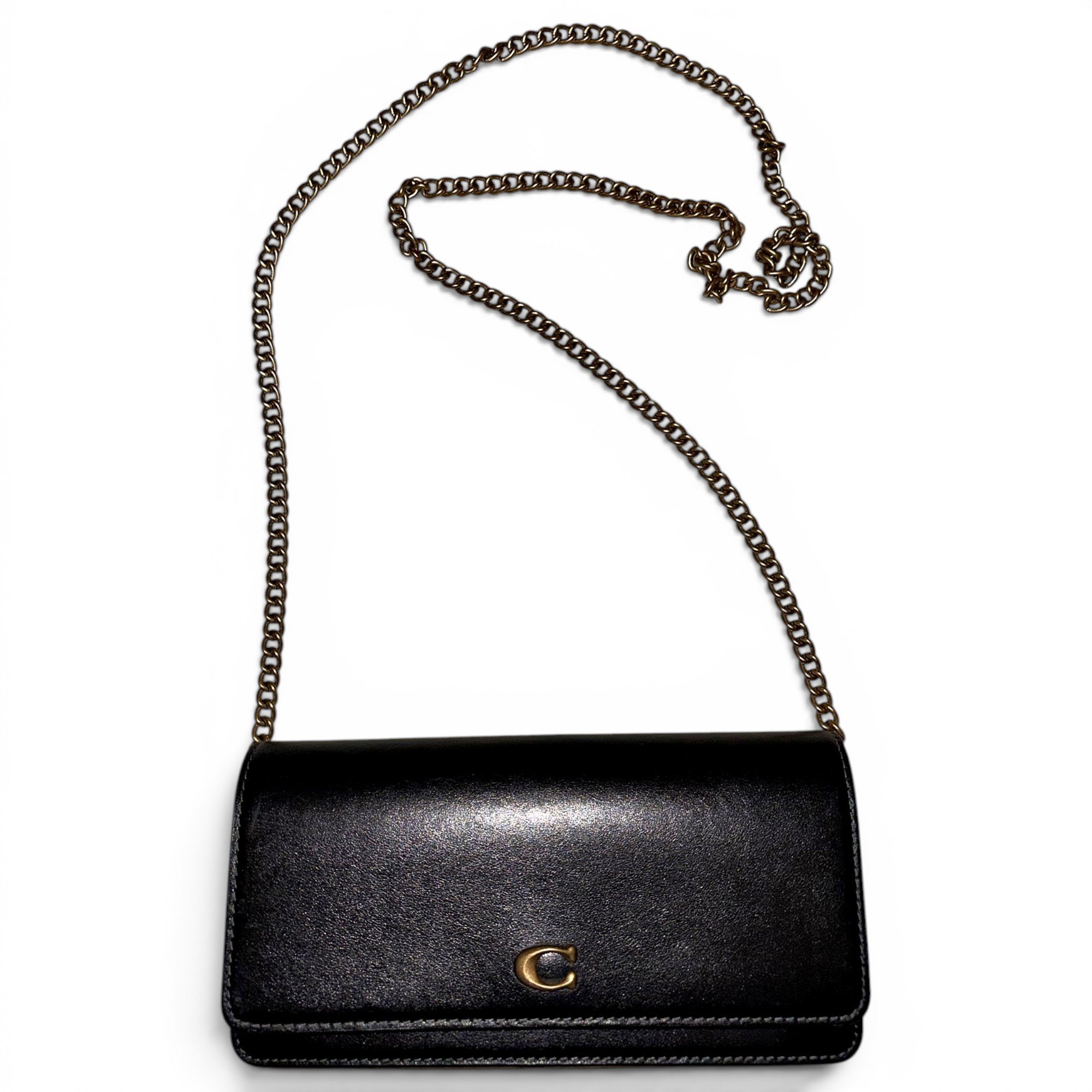 Leather clutch bag