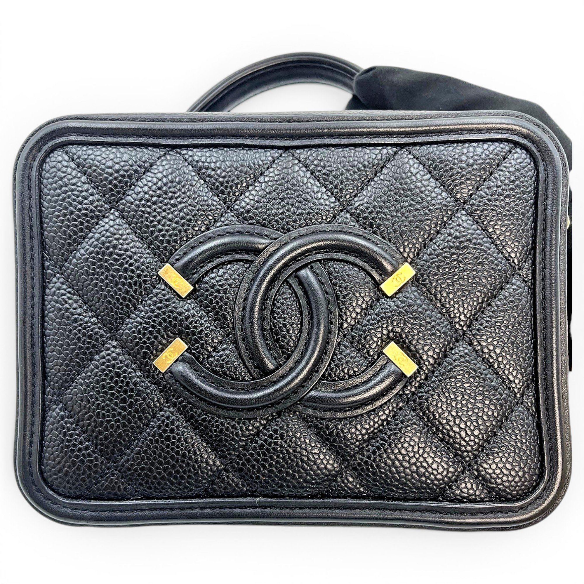 Vanity leather handbag