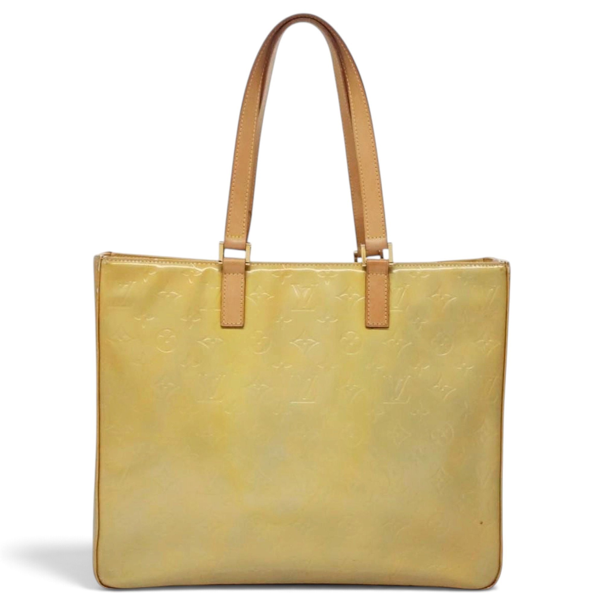 Columbus patent leather tote