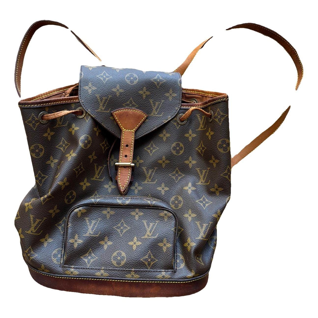 Montsouris Vintage leather backpack
