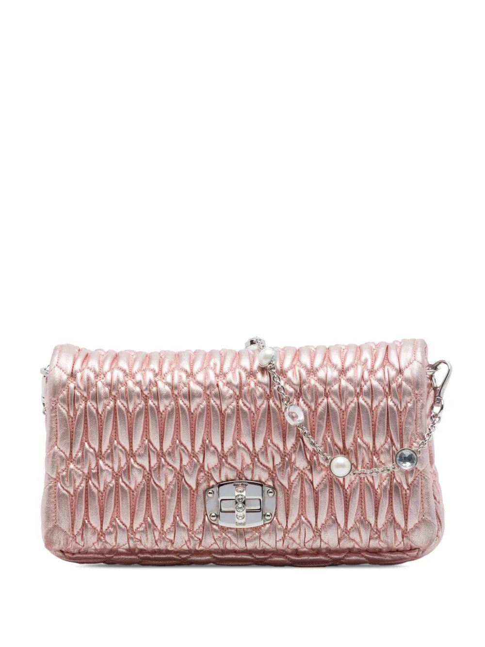 2010-2026 Matelasse Metallic Nappa Crystal Chain satchel