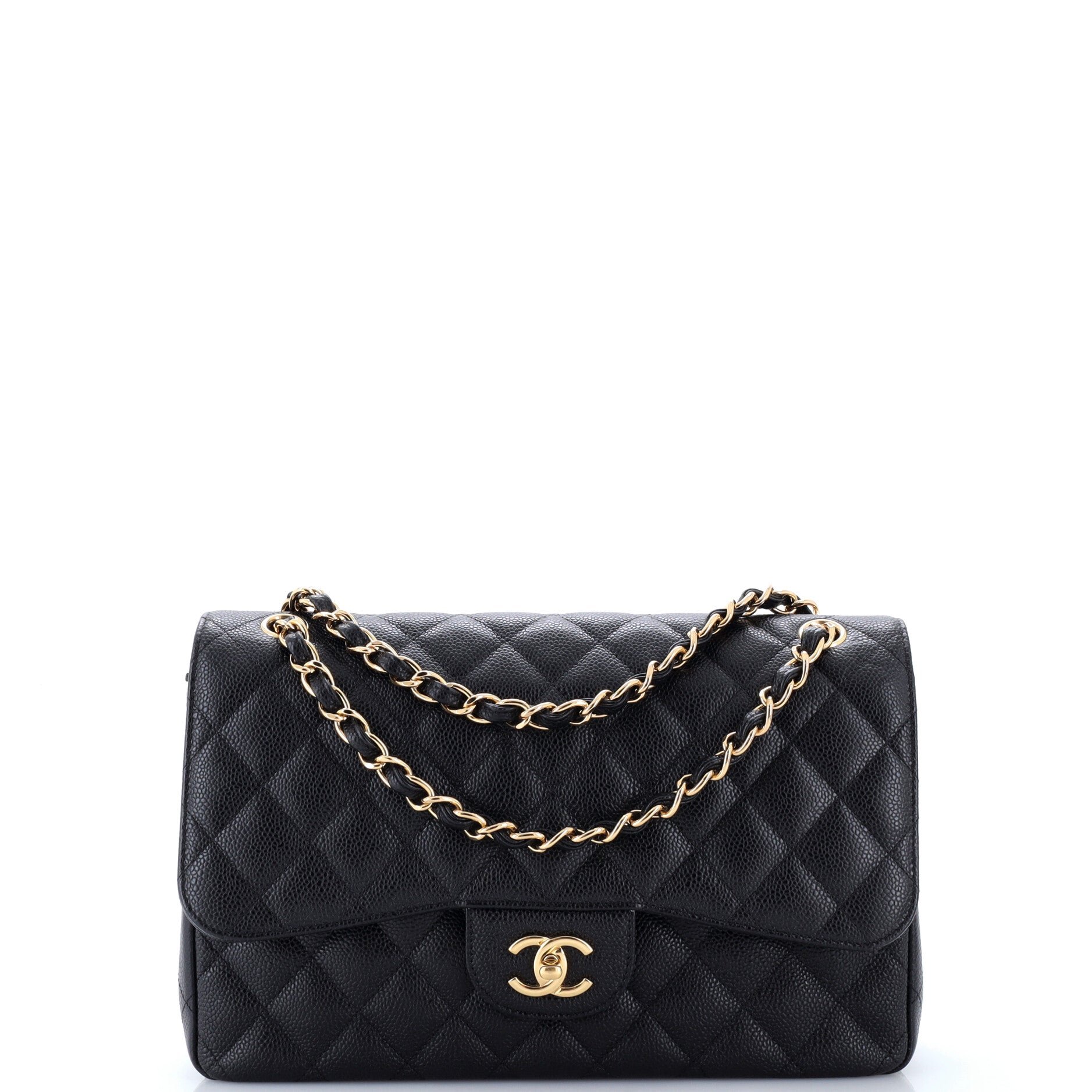 Classic Double Flap Bag Quilted Caviar Jumbo