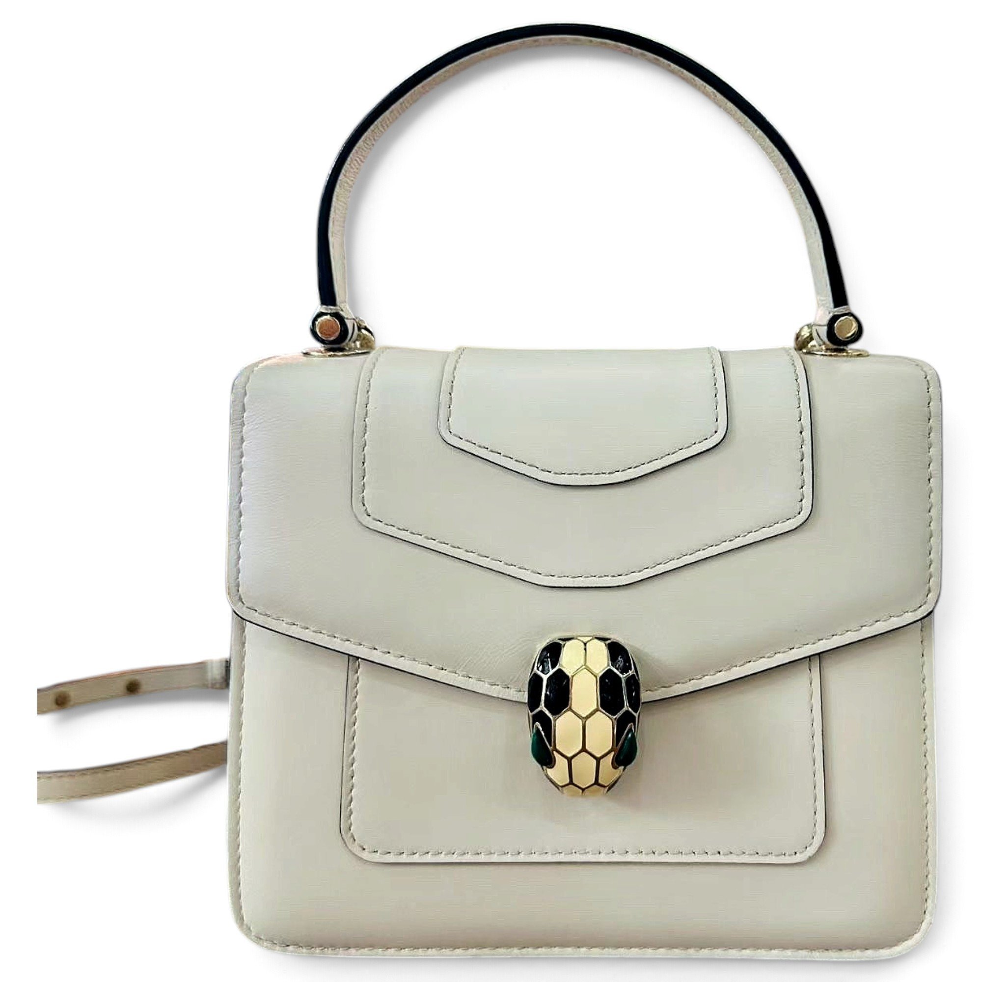 Serpenti leather handbag