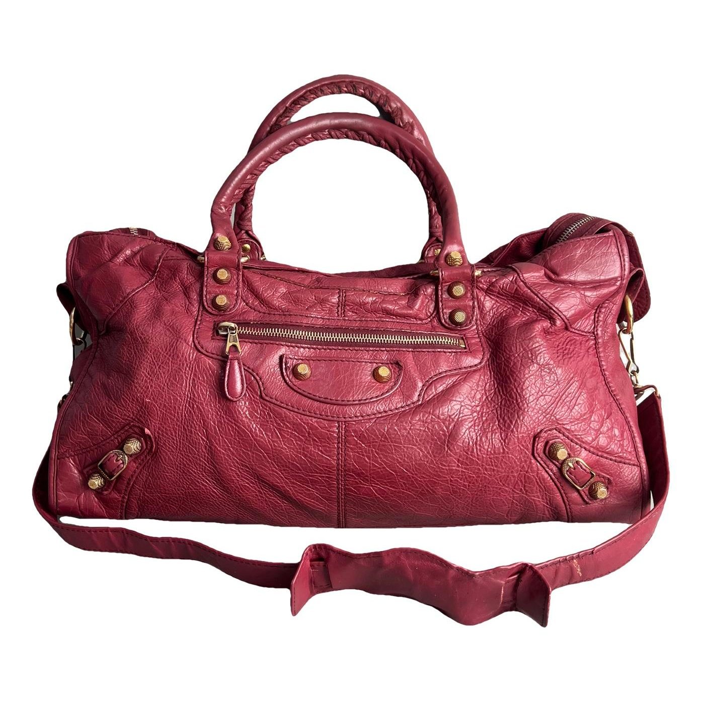 City leather handbag