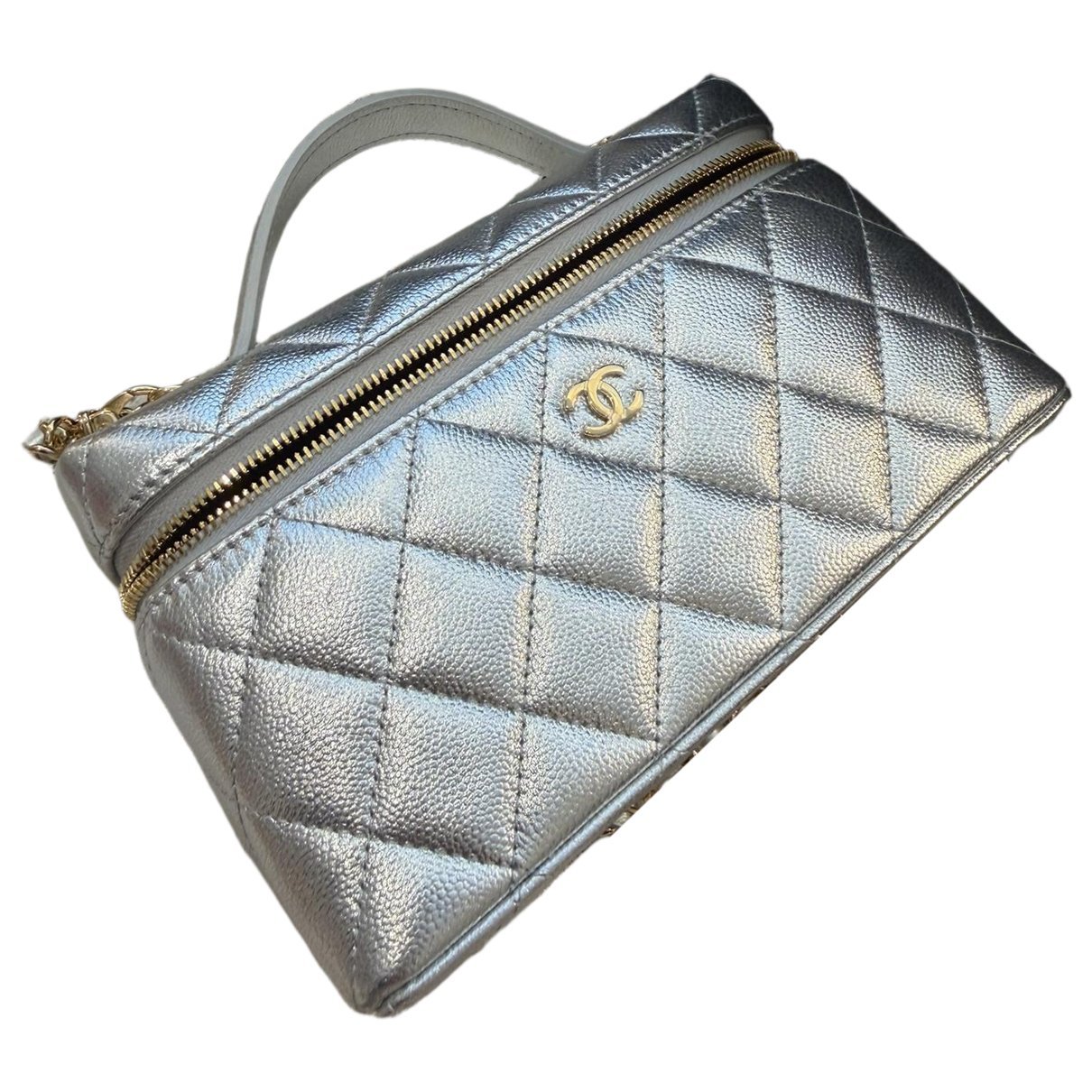 Vanity leather handbag