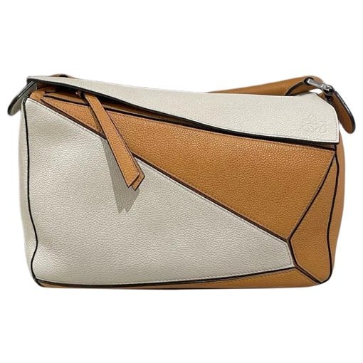 Puzzle leather crossbody bag