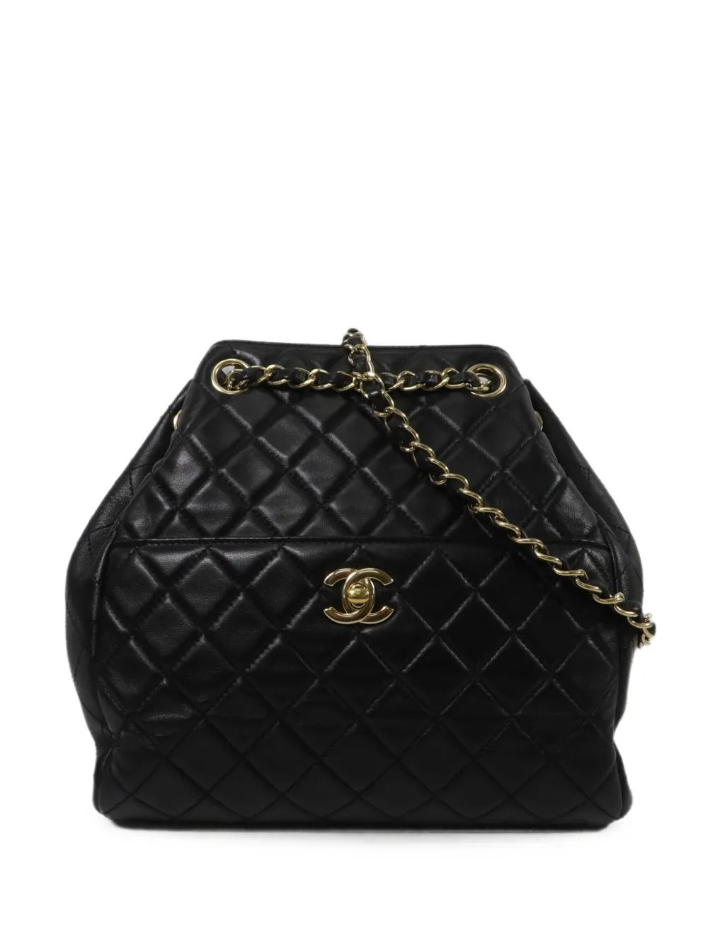 CC diamond-quilted chain shoulder bag