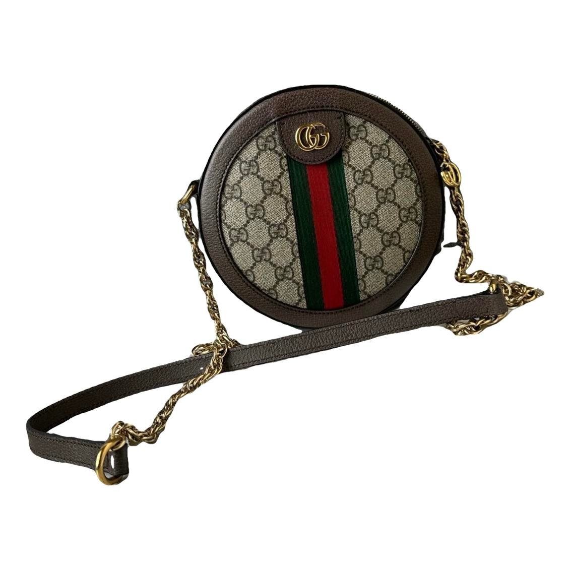 Ophidia Round leather handbag