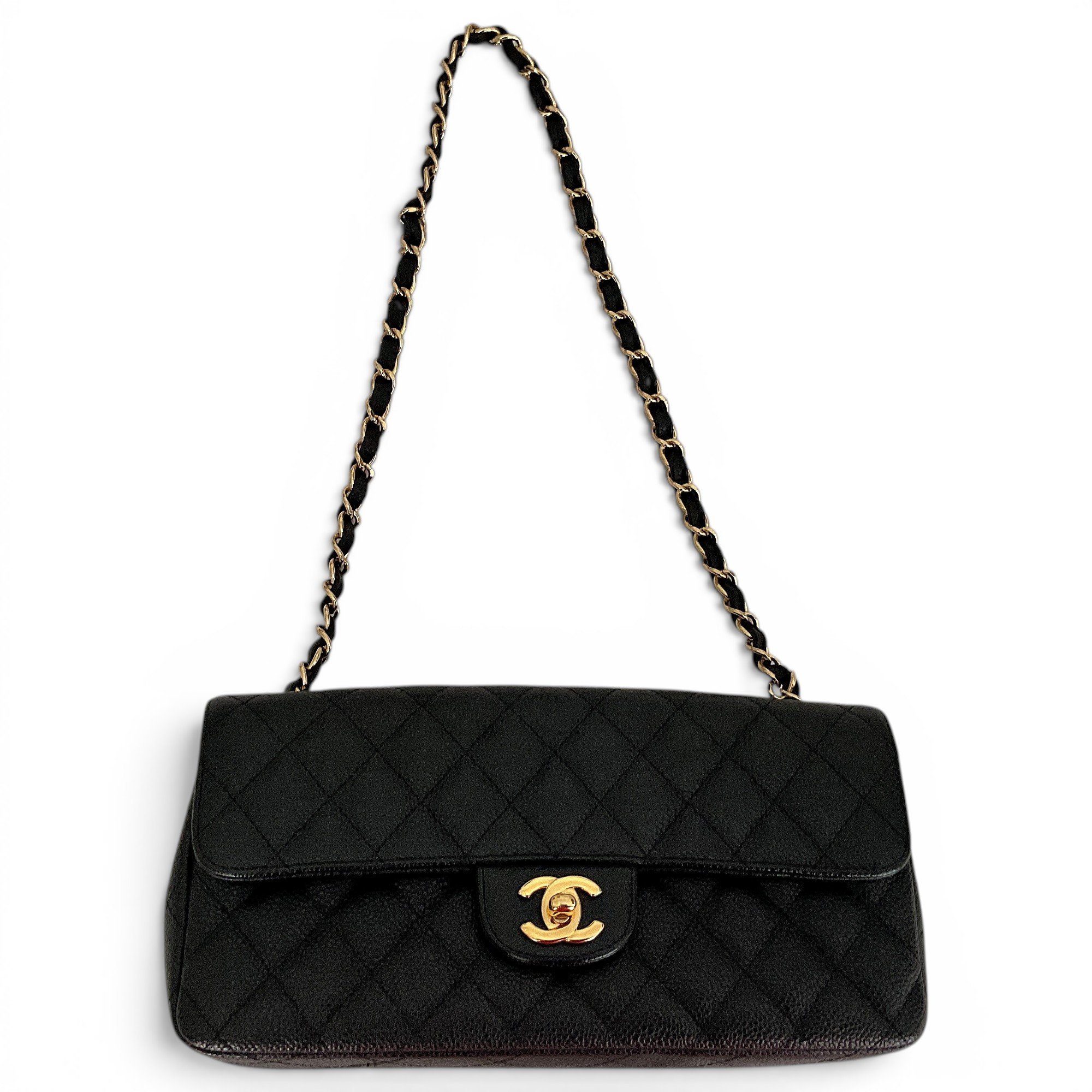 Leather clutch bag