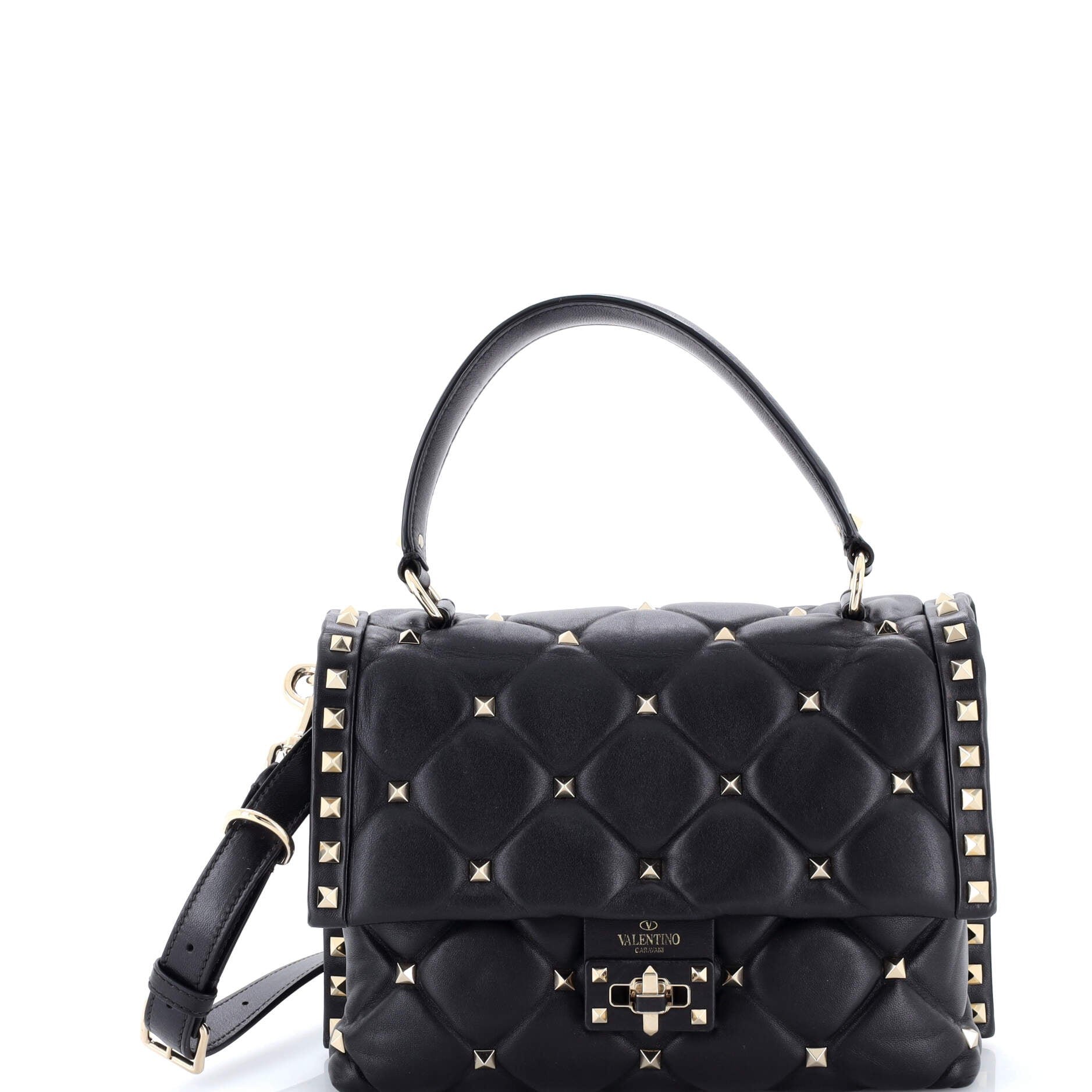 Valentino Garavani Candystud Top Handle Bag Leather Medium